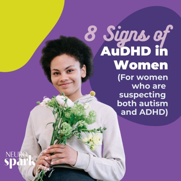 a woman holding flowers representing signs of AuDHD in women